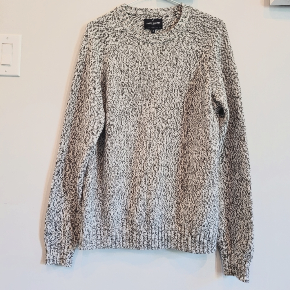 Daniel Hechter Black and White Knitted Sweater Everyday Cozy Baggy